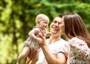 happy family after using fertility diet