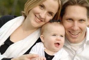 family with baby after donor egg recipient obesity